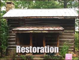 Historic Log Cabin Restoration  Zebulon, North Carolina